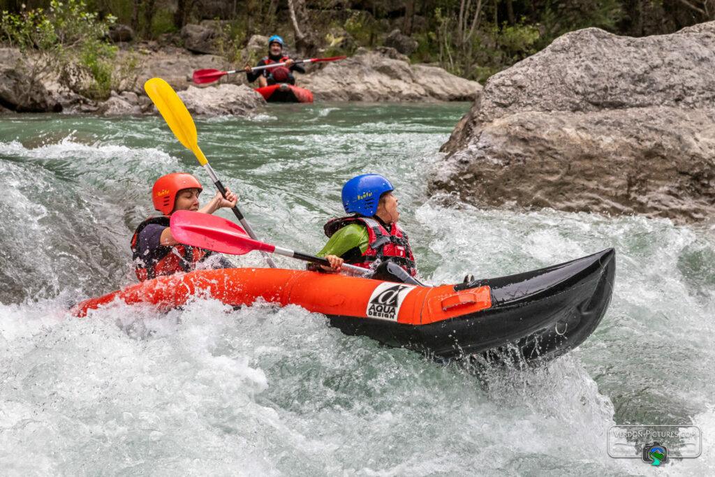 River kayak, two people